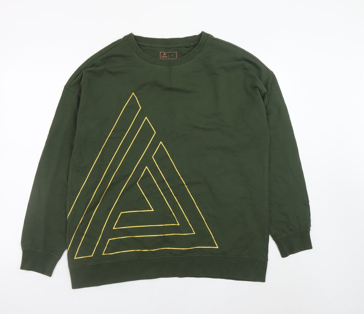 Next Men’s Green Graphic Print Cotton Sweatshirt Size L