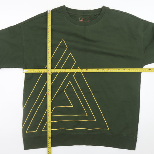 Next Men’s Green Graphic Print Cotton Sweatshirt Size L