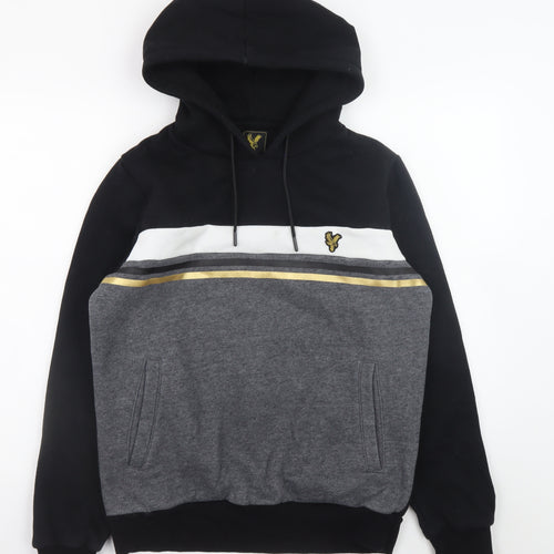 Crystal Palace Men’s Black Grey Gold Pullover Hoodie S Football Style