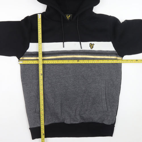 Crystal Palace Men’s Black Grey Gold Pullover Hoodie S Football Style
