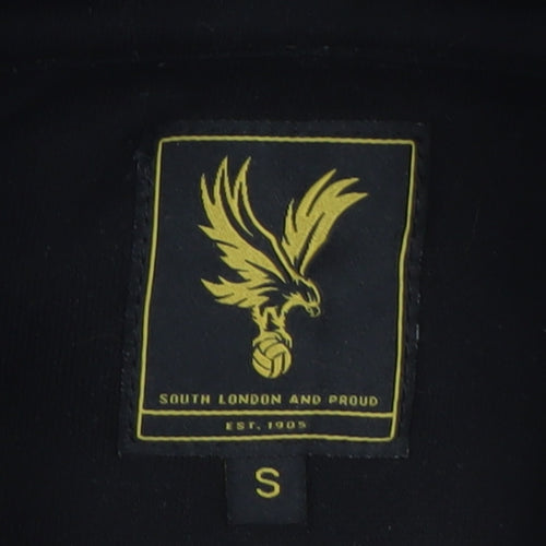 Crystal Palace Men’s Black Grey Gold Pullover Hoodie S Football Style