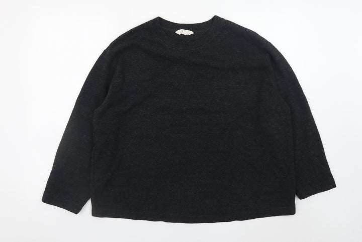 Marks and Spencer Women’s Black Cotton Pullover Jumper Size 18