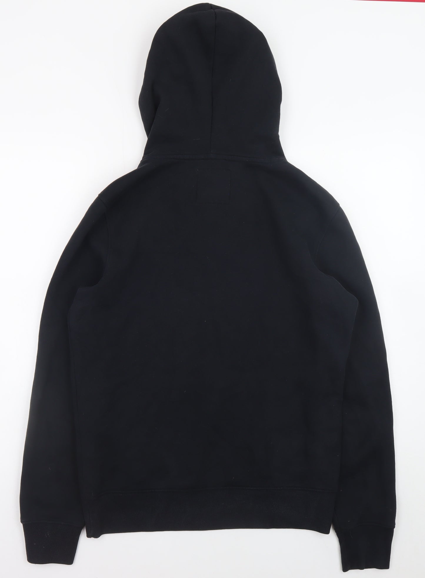 Hollister Men's Black Pullover Hoodie S Fleece Regular Fit Logo