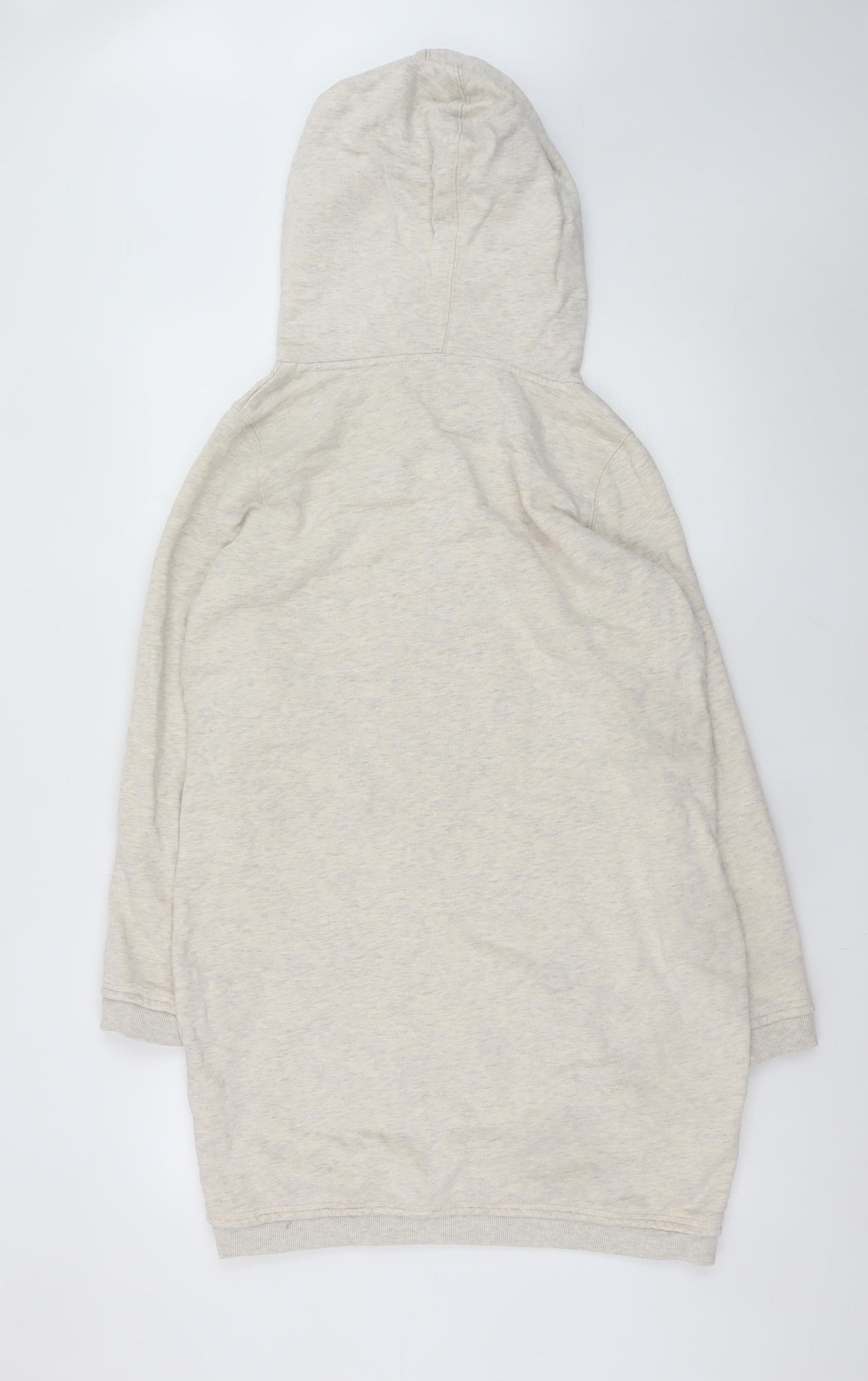 EDC Women Beige XL Hooded Sweatshirt Dress Long Sleeve Casual Jersey