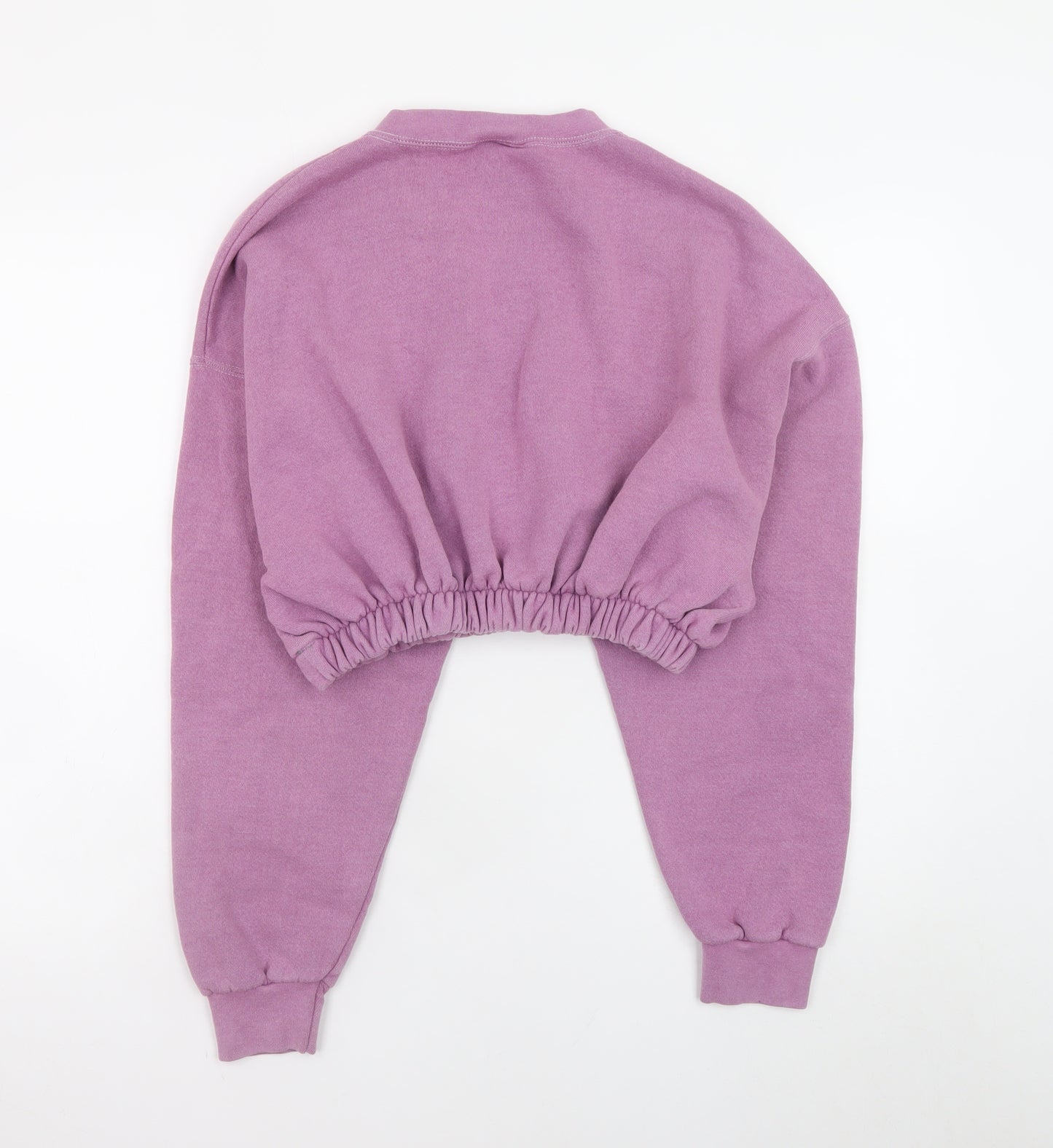 Lee Womens Purple Whale Graphic Cropped Sweatshirt XL