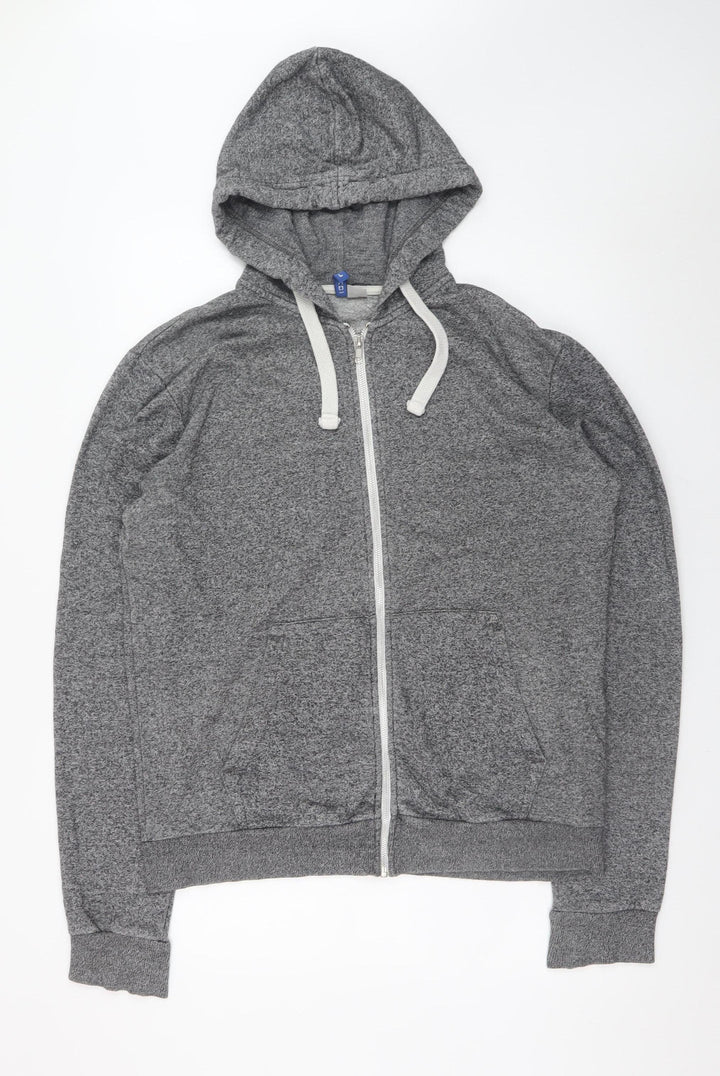 H&M Divided Mens Grey Full Zip Hoodie L Regular Fit