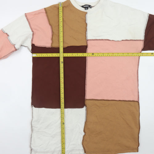 Missguided Women’s Multicoloured Patchwork Shift Dress Size 4