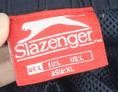 Slazenger Women’s Navy Blue L Jogger Sweatpants with Ankle Zip
