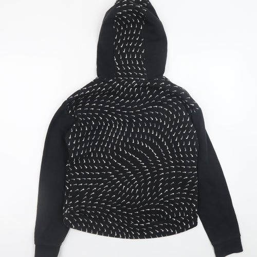 Nike Boys Black Pullover Hoodie L 146cm Graphic Print Sportswear