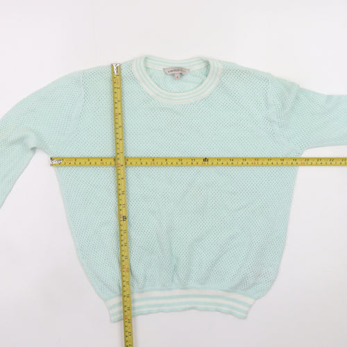 Marks and Spencer Women Green Size 8 Open-Knit Cotton Jumper