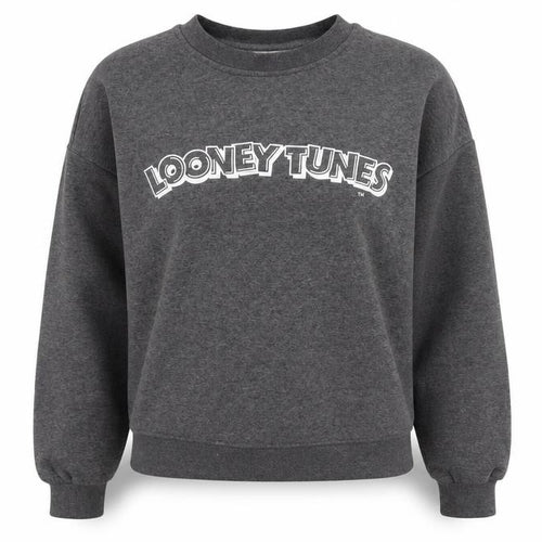 Looney Tunes Women's Grey Crew Neck Sweatshirt Size M 12/14