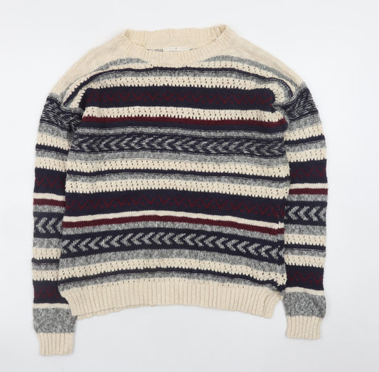 Springfield Women Multicoloured Fair Isle Knit Jumper Size 12