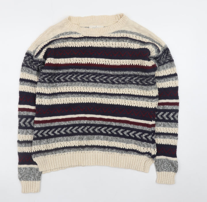 Springfield Women Multicoloured Fair Isle Knit Jumper Size 12