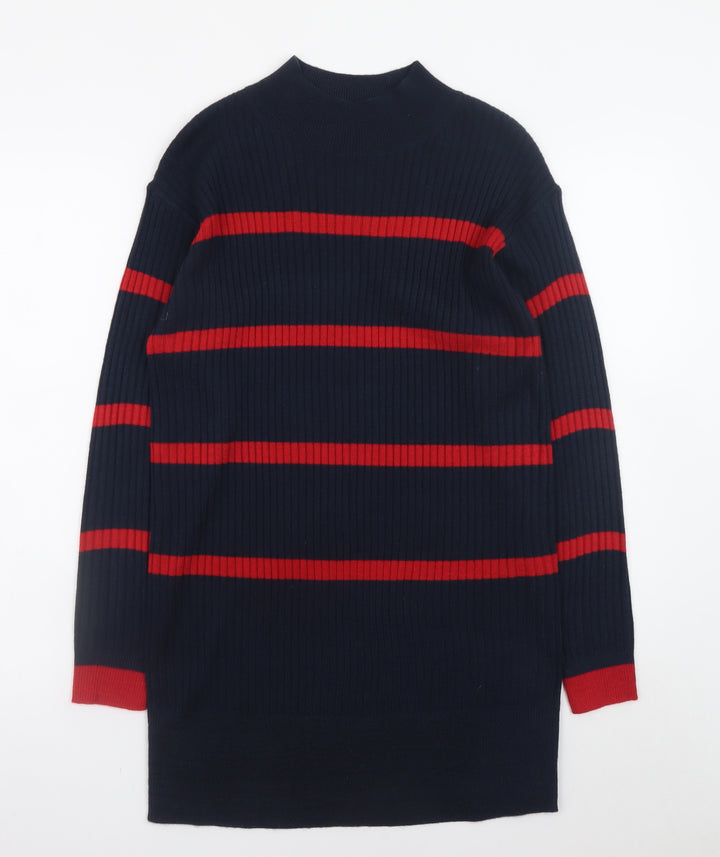 Marks and Spencer Women’s Blue Red Striped Jumper Dress Size S