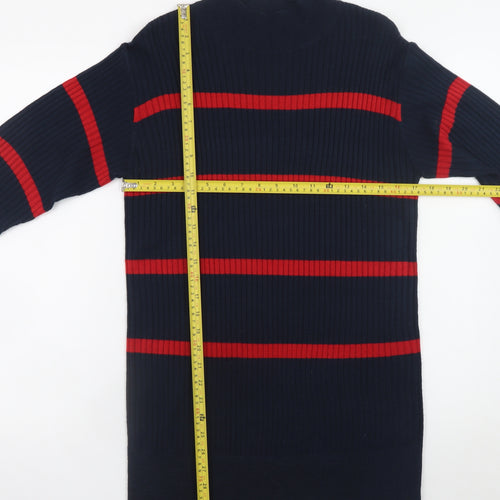 Marks and Spencer Women’s Blue Red Striped Jumper Dress Size S