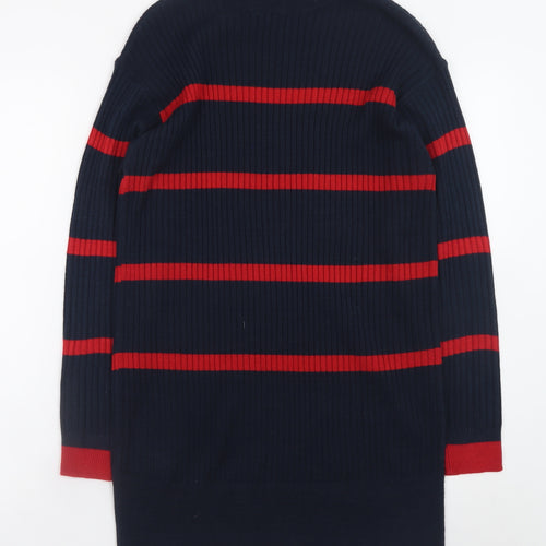 Marks and Spencer Women’s Blue Red Striped Jumper Dress Size S