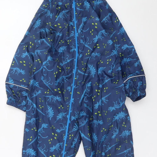Mountain Warehouse Boys Blue Dinosaur Waterproof Rain Suit 2-3 Years