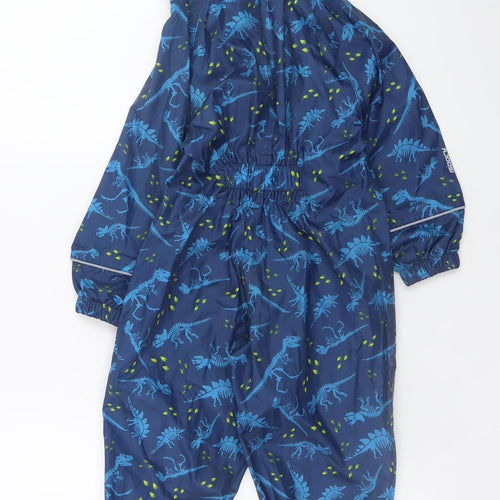 Mountain Warehouse Boys Blue Dinosaur Waterproof Rain Suit 2-3 Years