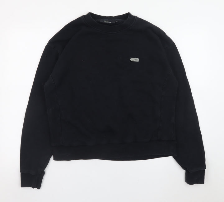 Trapstar Men's Black Crew Neck Sweatshirt Size M Logo Cotton Blend