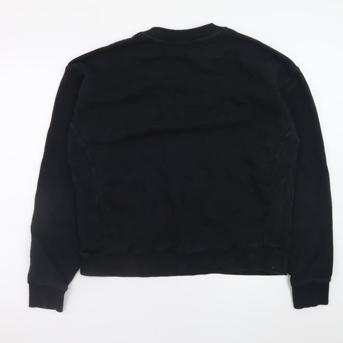 Trapstar Men's Black Crew Neck Sweatshirt Size M Logo Cotton Blend