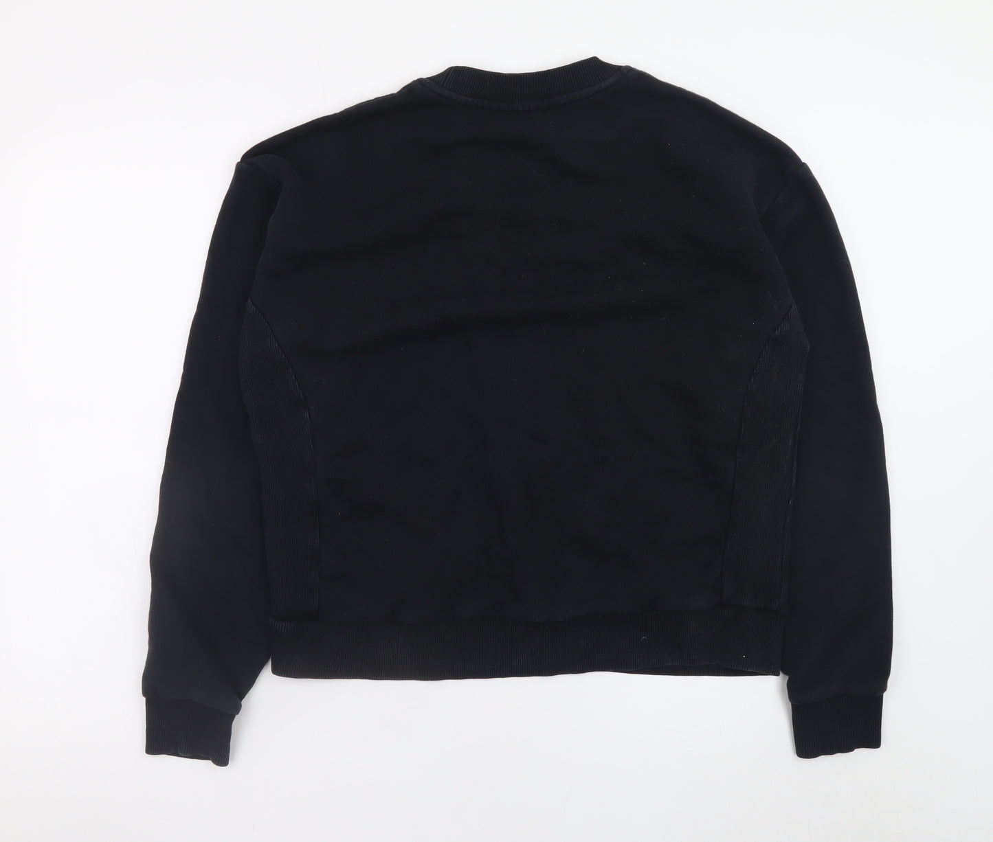 Trapstar Men's Black Crew Neck Sweatshirt Size M Logo Cotton Blend
