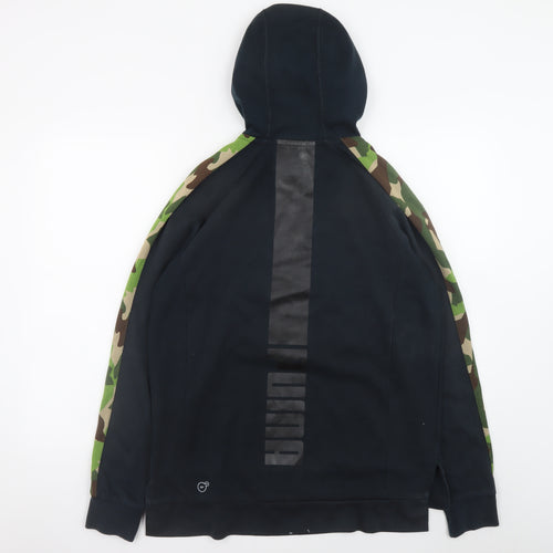 Puma Men's Black Camouflage 1/2 Zip Hoodie Size M