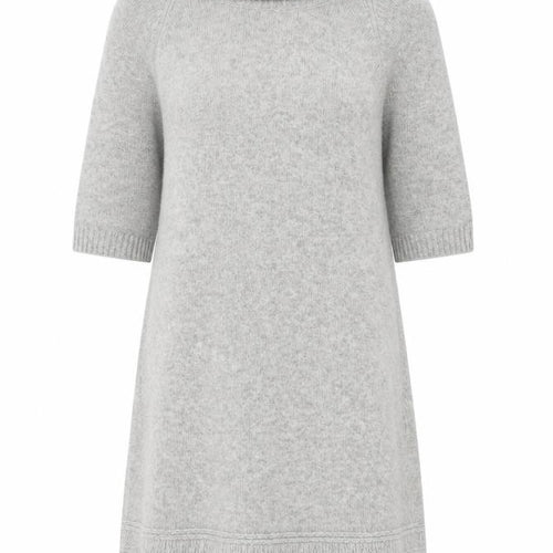 Benetton Women’s Grey Wool Roll Neck Jumper Dress Size 10