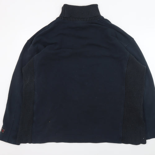 Liverpool FC Men's Blue XL Roll Neck Pullover Cotton Jumper