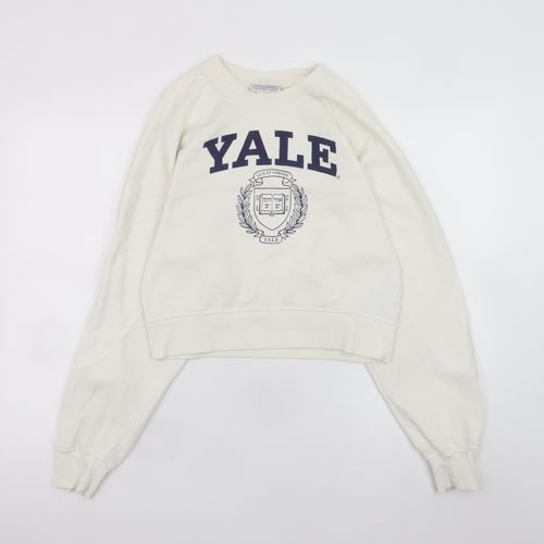 Yale University Women Ivory XS Pullover Crew Neck Sweatshirt