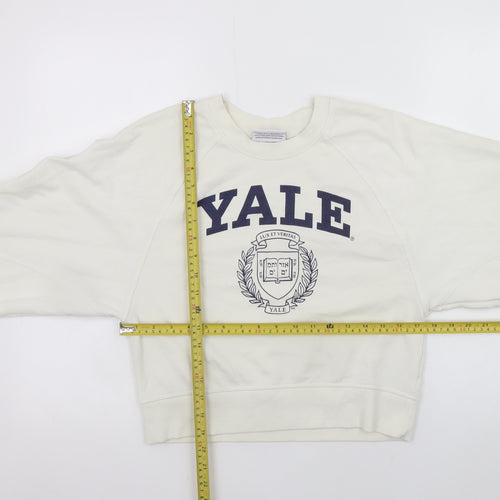 Yale University Women Ivory XS Pullover Crew Neck Sweatshirt