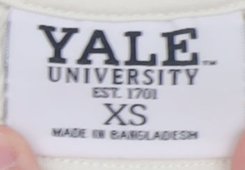 Yale University Women Ivory XS Pullover Crew Neck Sweatshirt