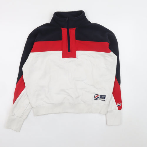 Superdry Women Multicoloured 1/2 Zip Fleece Jacket Size 12