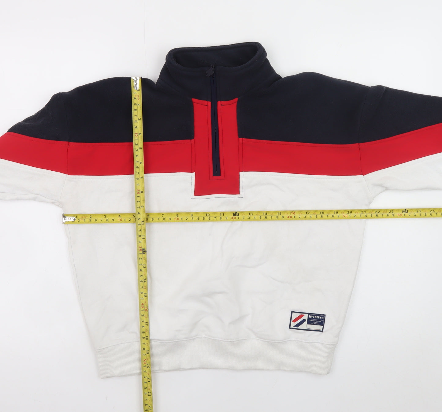 Superdry Women Multicoloured 1/2 Zip Fleece Jacket Size 12