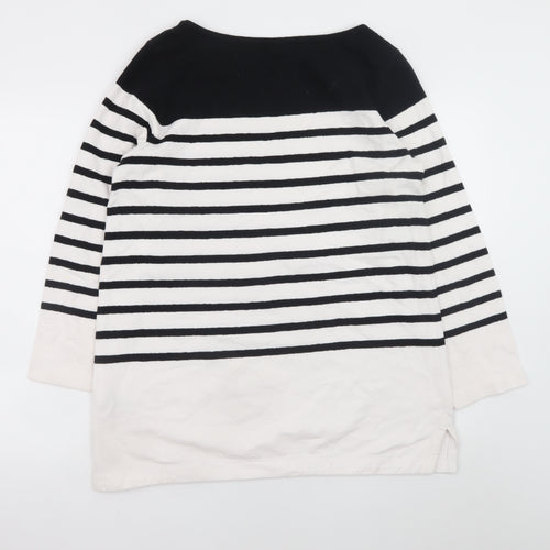 Marks and Spencer Women’s Black White Striped Shift Dress Size 14