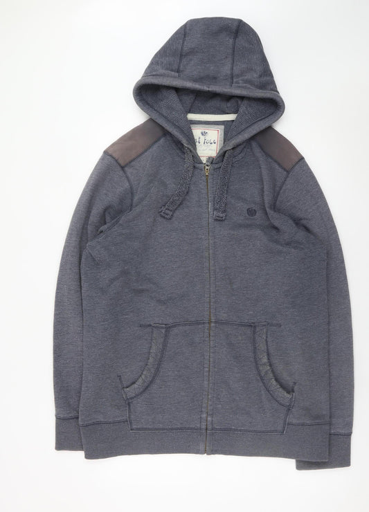 Fat Face Men's Grey XL Full Zip Hoodie Sweatshirt with Logo