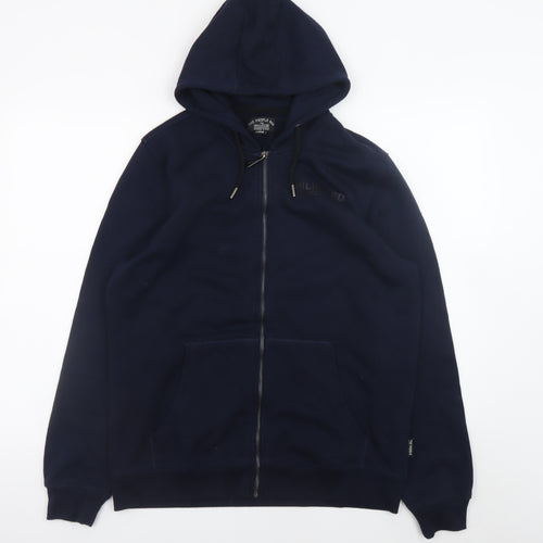 The People Rep Men's Blue Full Zip Hoodie Large Urban Fleece