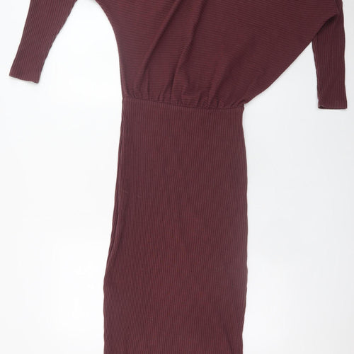 ASOS DESIGN Women’s Brown Midi Bodycon Dress Size 10
