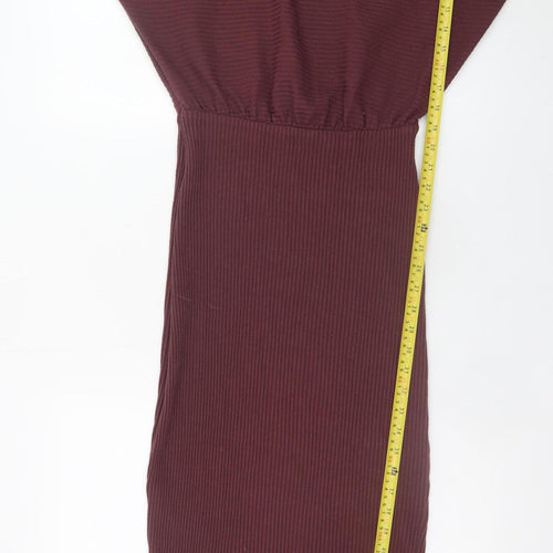 ASOS DESIGN Women’s Brown Midi Bodycon Dress Size 10