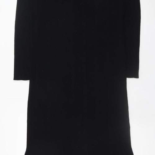 Marks and Spencer Women Black Size 16 Knit Bodycon Midi Dress