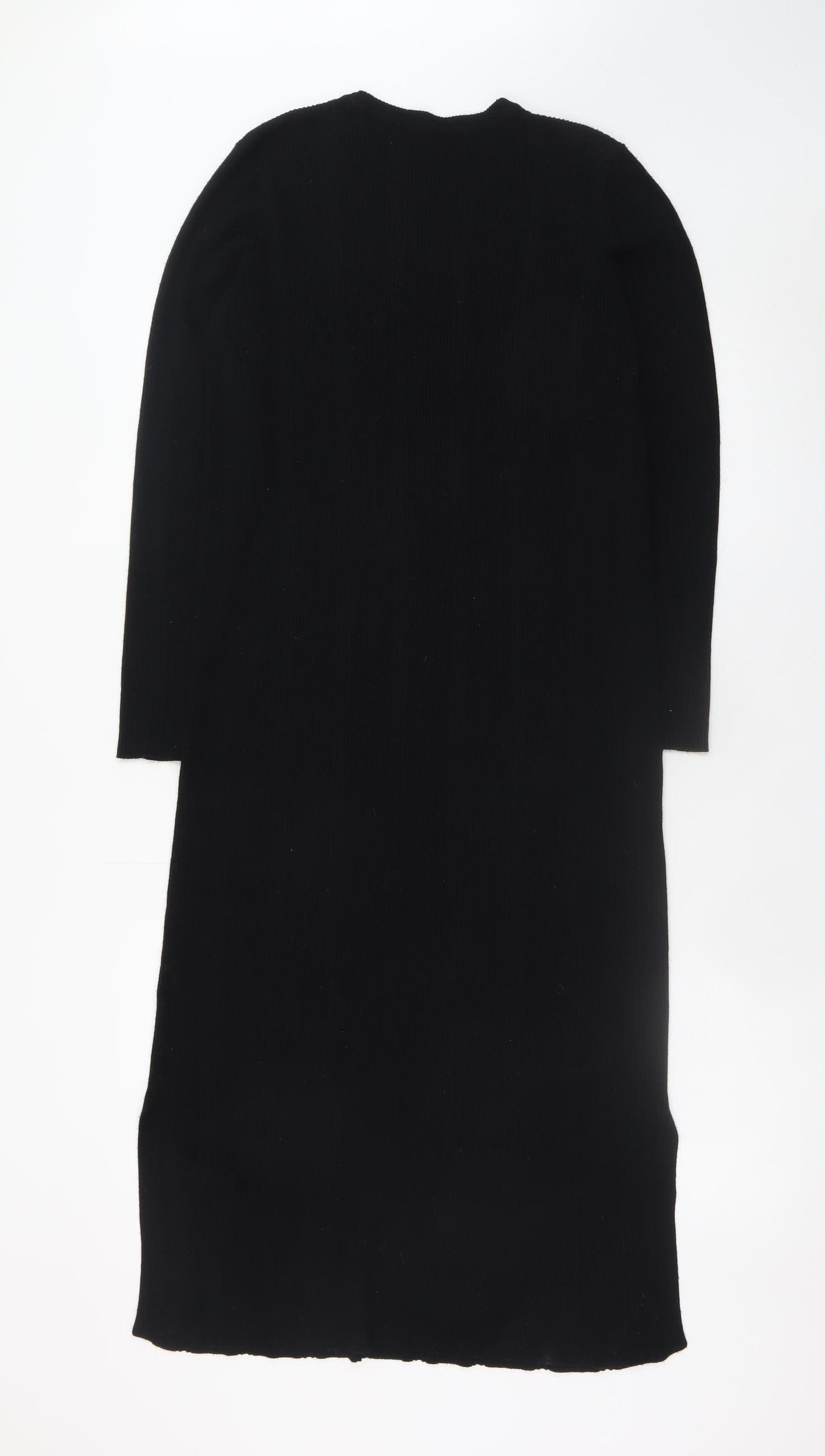 Marks and Spencer Women Black Size 16 Knit Bodycon Midi Dress