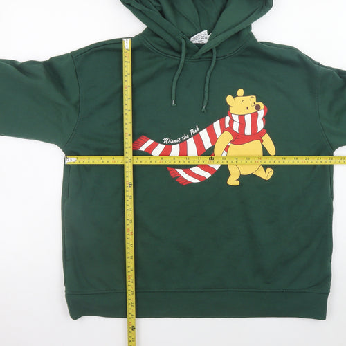 Disney Winnie the Pooh Green Hoodie Womens L 14/16 Pullover Hooded Sweatshirt