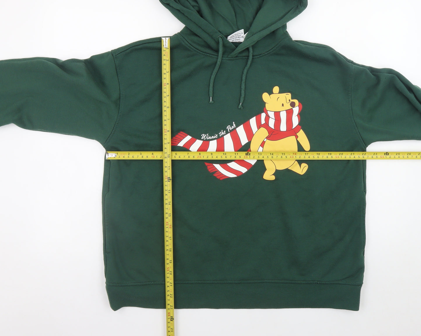 Disney Winnie the Pooh Green Hoodie Womens L 14/16 Pullover Hooded Sweatshirt