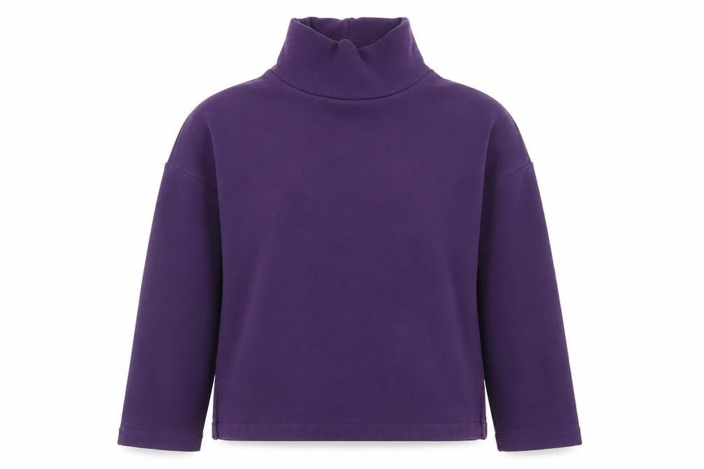 Front view of Next Women's Purple High Neck Pullover Sweatshirt, size 10
