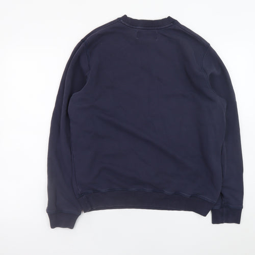 Chevignon Men's Blue Crew Neck Cotton Sweatshirt Size M