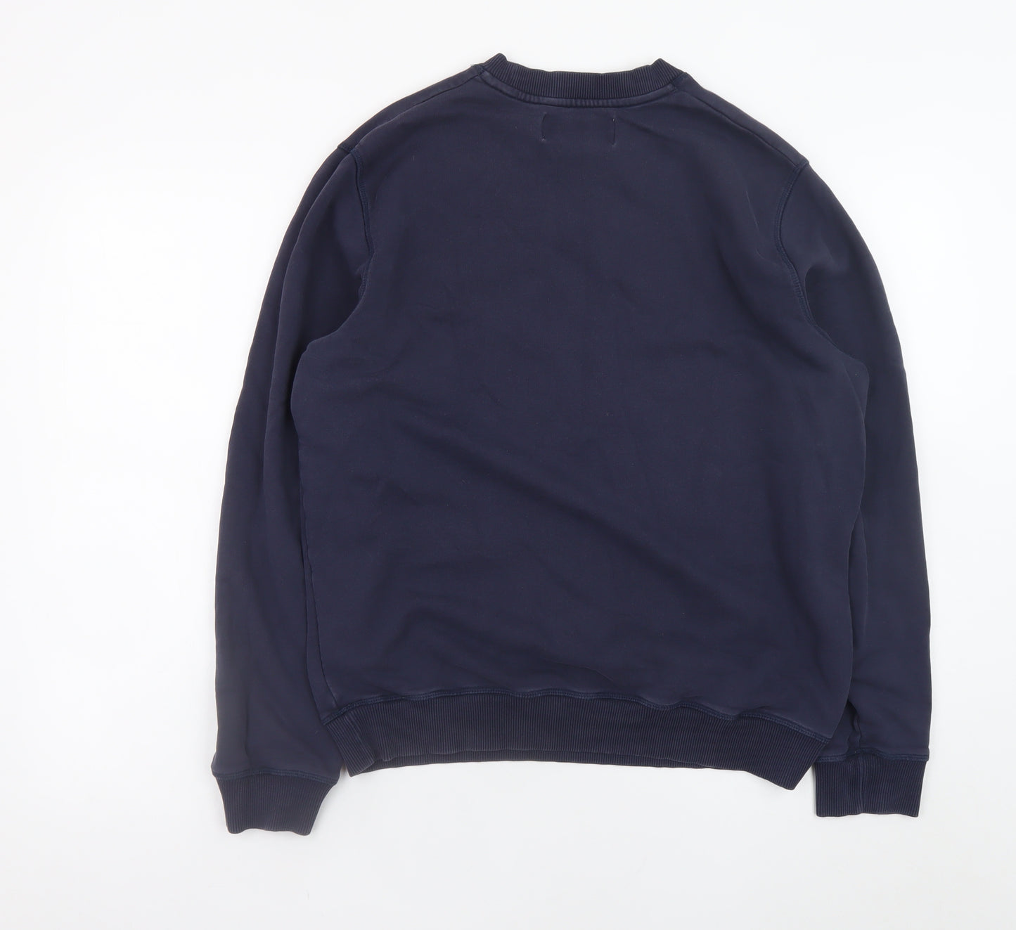 Chevignon Men's Blue Crew Neck Cotton Sweatshirt Size M