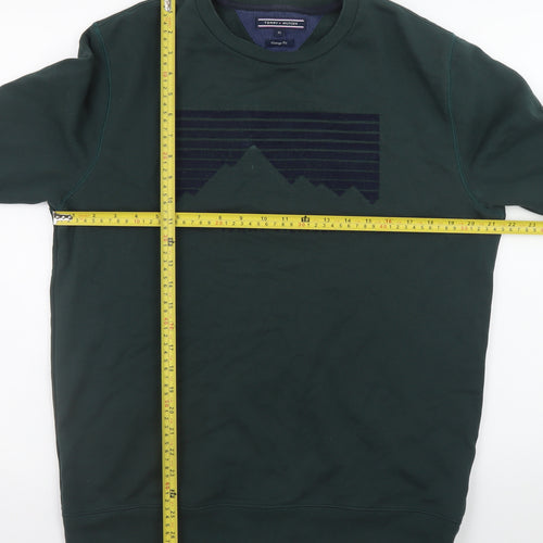 Tommy Hilfiger Men's Green XL Vintage Fit Graphic Sweatshirt