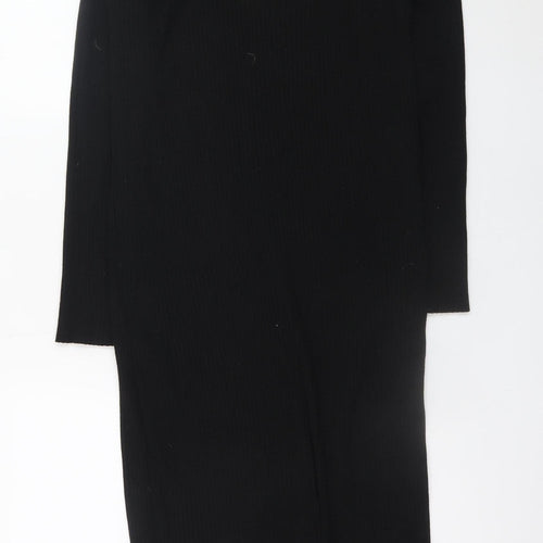 New Look Women Black Size 18 Bodycon Midi Knit Dress