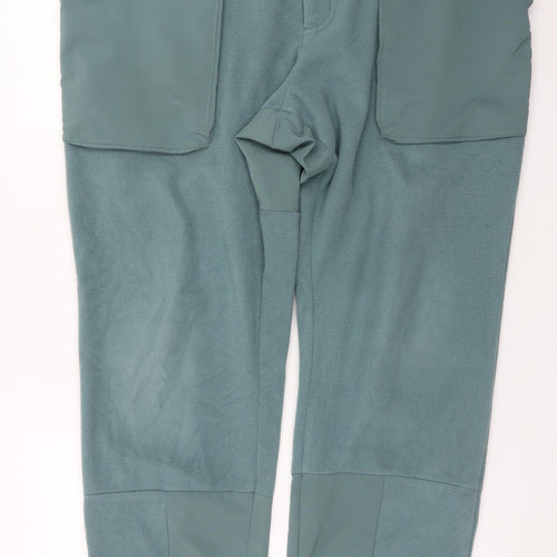 Columbia Men Green 38 Cargo Fleece Tapered Outdoor Trousers