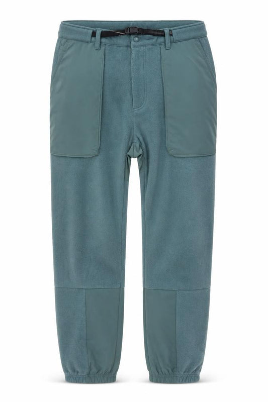 Front view of Columbia Men Green 38 Cargo Fleece Tapered Outdoor Trousers