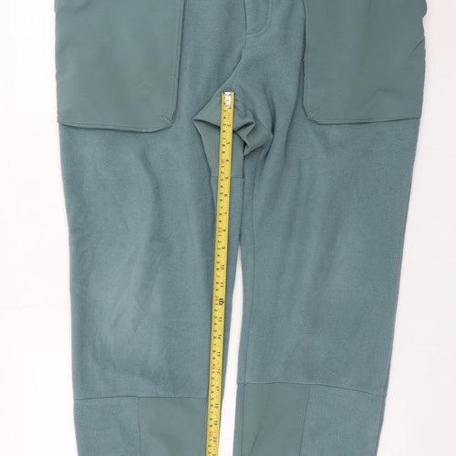 Columbia Men Green 38 Cargo Fleece Tapered Outdoor Trousers